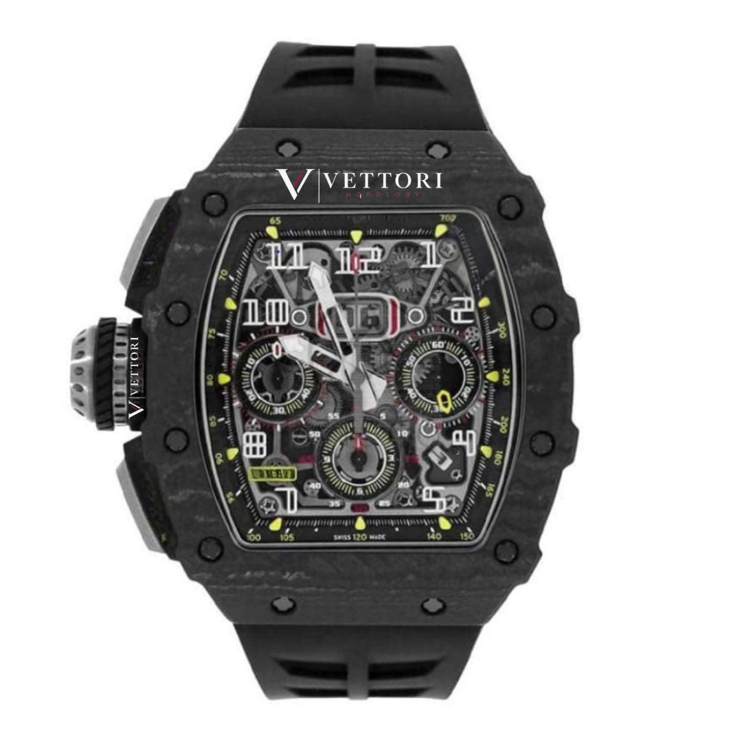 Vettori Skeleton Chronograph 44mm – Carbon Pattern Dial