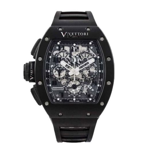 Vettori Skeleton Chronograph 44mm – Openworked Dial | Composite Case & Rubber Strap